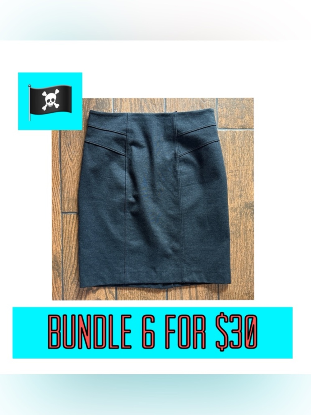 🏴☠️6 for $30🏴☠️ New York & Company Charcoal Gray Pencil Skirt - Size 2